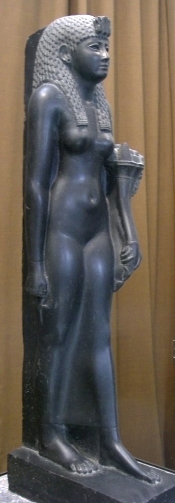 Black basalt statue of Cleopatra