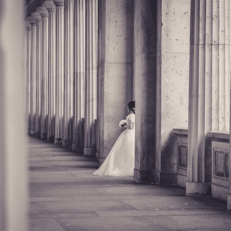 Bride alone