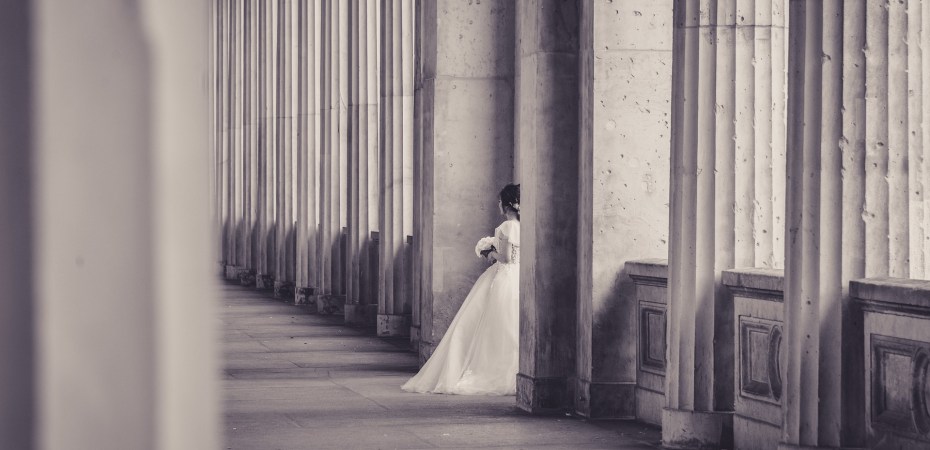 Bride alone