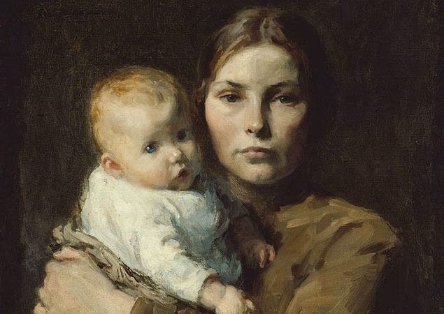 Mother and child painting