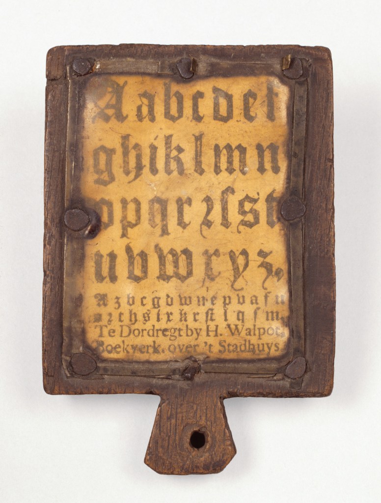 Horbook with alphabet in Gothic font